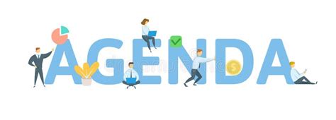 AGENDA Word Concept Banner. Concept with People, Letters, and Icons ...