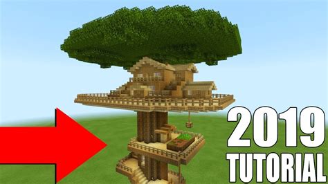 Minecraft Tutorial: How To Make A Wooden Survival Tree house "2019 ...