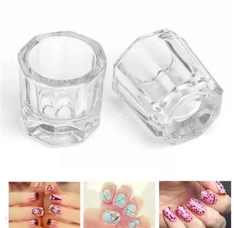 10 Godete De Vidrio Vasito Uñas Acrilicas Monomero Nail Art | MercadoLibre