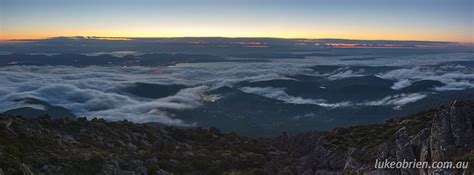 Mt Wellington Sunrise Over Hobart - Luke O'Brien Photography