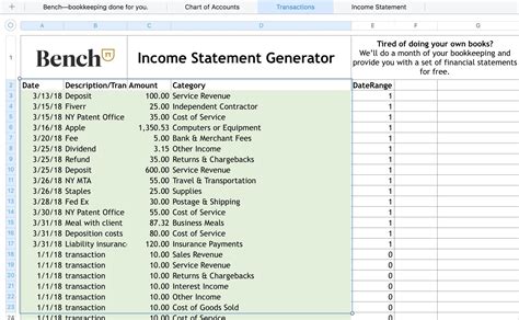 Excel Accounting and Bookkeeping (Template Included) | Bench Accounting