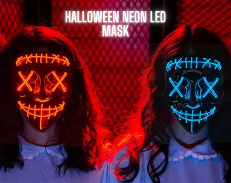 Halloween Neon Led Purge Wireless Mask Masquerade Carnival - Etsy Singapore