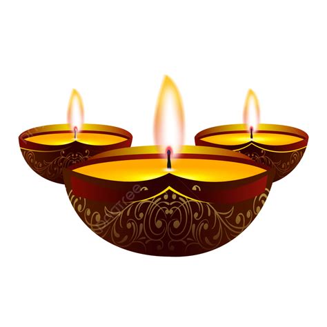 Diwali Diya Vector Hd PNG Images, Diwali Festival Lighting Diya Png ...