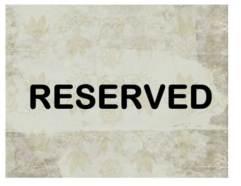 Reserved Sign