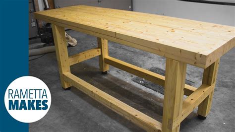 How to Build a 2x4 Workbench with Levelling Feet // DIY - YouTube