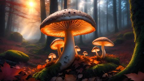 Glowing Mushrooms by AI-Postcards on DeviantArt