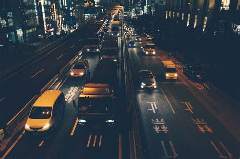 Free Images : road, traffic, street, night, highway, cityscape, evening ...