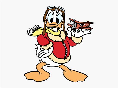 Donald Duck Flying Plane , Free Transparent Clipart - ClipartKey