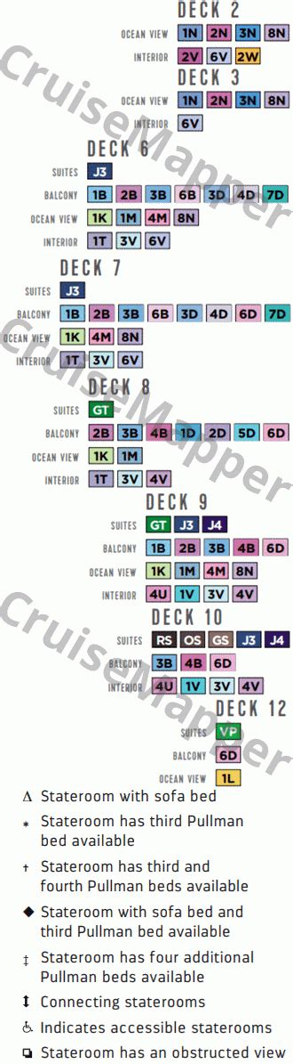 Mariner Of The Seas deck 6 plan | CruiseMapper