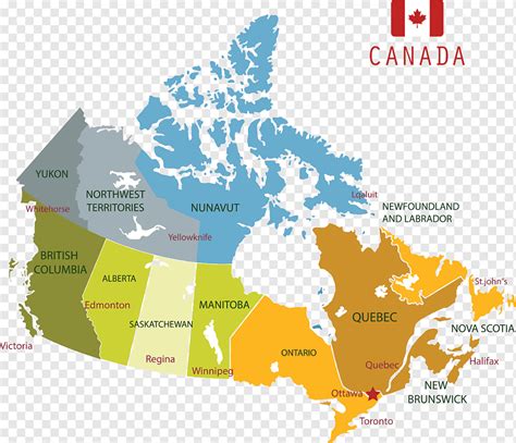 Canada regions map, png | PNGWing