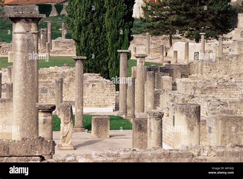 Roman ruins Vaison la Romaine Vaucluse Provence France Europe Stock ...