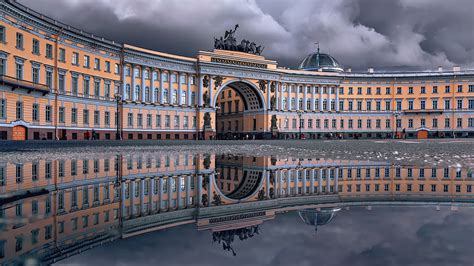 Russia Saint Petersburg Architecture Building Palace Square With ...