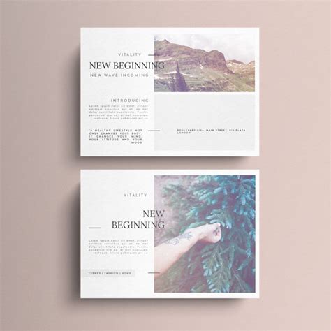 Free PSD | Simple bright postcard template