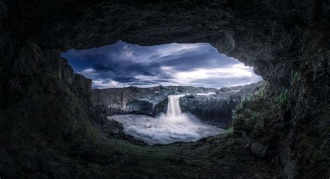 Waterfall View from Cave Wallpaper, HD Nature 4K Wallpapers, Images and ...