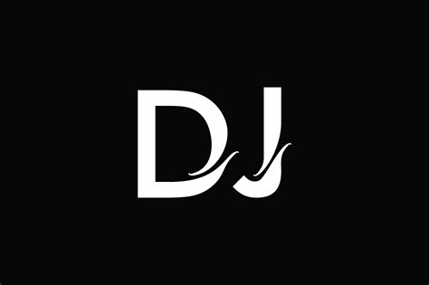 DJ Monogram Logo design By Vectorseller | TheHungryJPEG