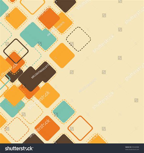 Square Shape Pattern In Retro Style Stock Photo 99940988 : Shutterstock