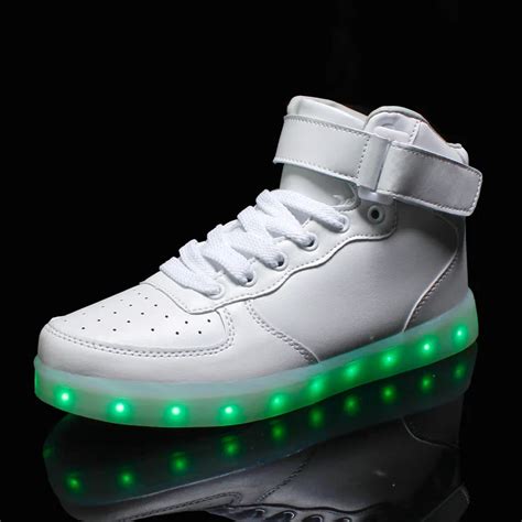 Led light shoes women 2017 women shoes casual fashion High top colorful ...