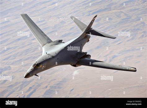 A US Air Force B-1B Lancer stealth bomber during a mission December ...