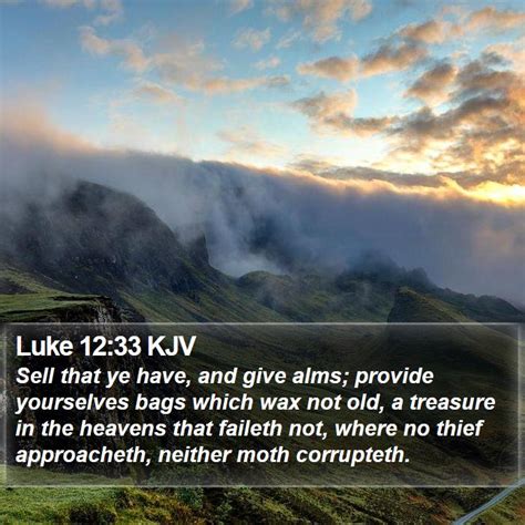 Luke 12:33 KJV Bible Verse Images