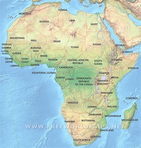 Physical And Political Map Of Africa – Map Vector