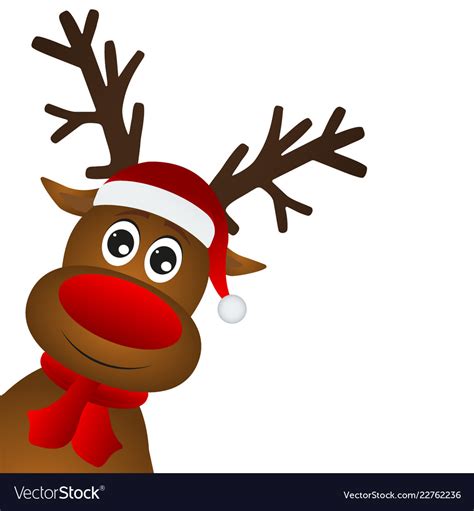 Funny cartoon christmas reindeer Royalty Free Vector Image