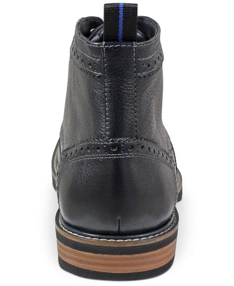 Nunn Bush Cotton Odell Wingtip Chukka Boots in Black for Men - Lyst