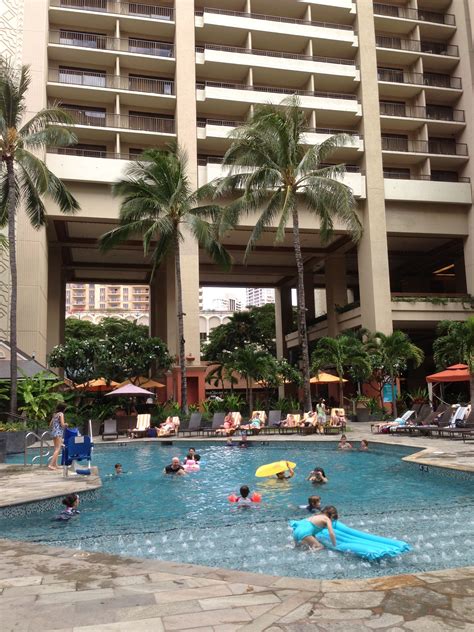 Tapa Tower Pool at the Hilton Hawaiian Village, Honolulu, Hawaii, USA ...