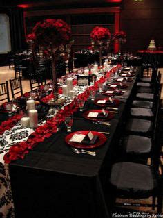 30 Red and Black Table Decor ideas | red wedding, black wedding ...