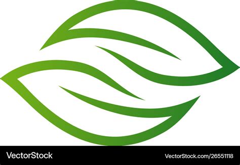 Green leaf logo design template modern leaf logo Vector Image