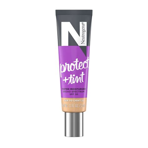 Neutrogena Protect + Tint Tinted Moisturizer, SPF 30, Shade 20, 1.1 fl ...