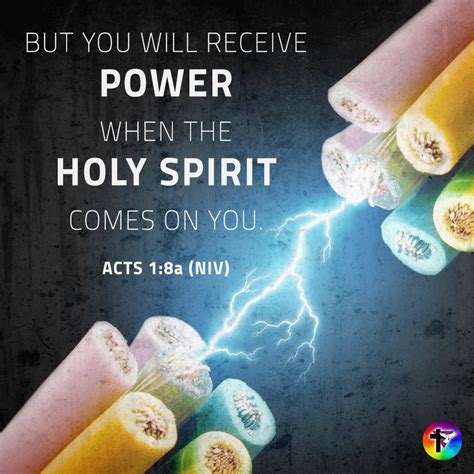 But you will receive power when the Holy Spirit comes on you. Acts 1:8a ...