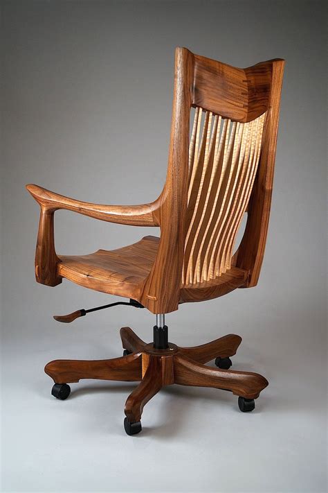 Franklin Swivel Desk Chair by Richard Laufer (Wood Chair) | Artful Home ...