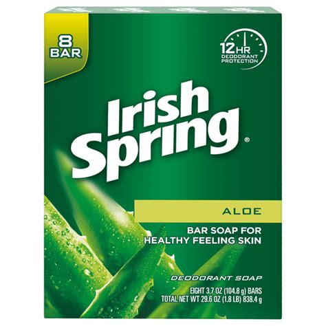 Irish Spring Aloe Vera Bar Soap, 3.7 Ounce, 8 Bar Pack - Walmart.com ...