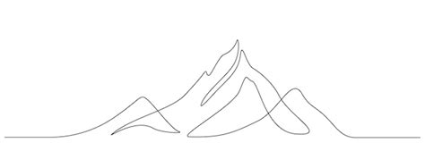 Mountain Line Drawing Clip Art