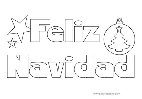 Letters Feliz Navidad Coloring Pages - Free Printable Coloring Pages