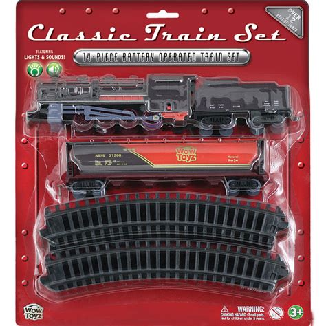 WowToyz Classic Train Set 14-piece - Steam Engine with Tanker Car ...