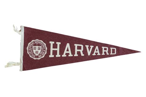 Vintage Harvard Felt Flag Pennant