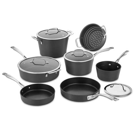 Cuisinart Conical Hard Anodized Induction Ready 11-Piece Cookware Set ...