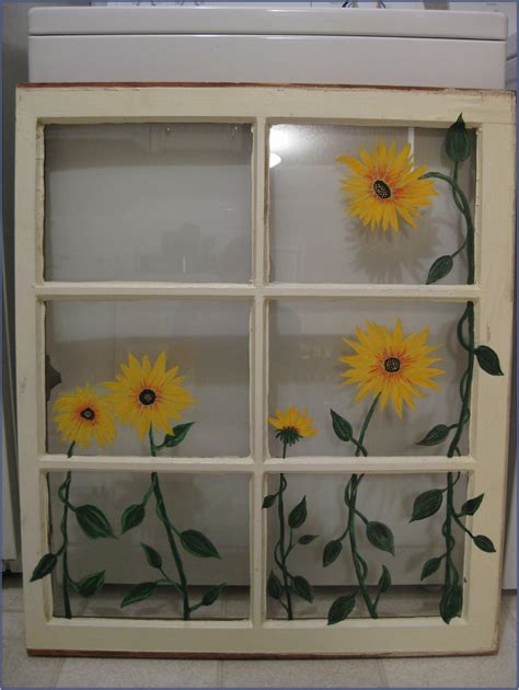 Window Frame Painting Ideas | Old window crafts, Painted window art ...