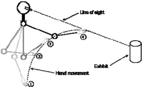 Side view of the arm movement during a pointing gesture | Download ...