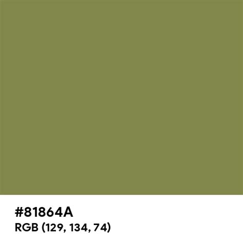 Olive Green color hex code is #81864A