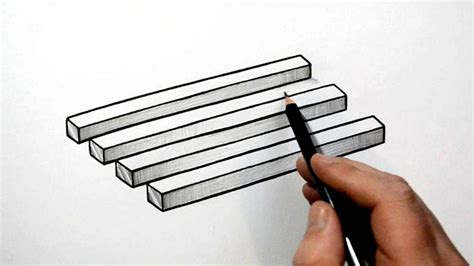 How to draw a simple 3D optical illusion trick art. Is there 4 ends or ...