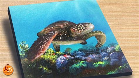 Turtle Acrylic Painting