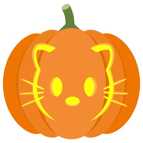 Easy Hello Kitty Pumpkin Stencil | Free Printable Papercraft Templates