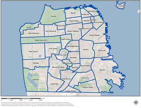 Districts Map of San Francisco • Mapsof.net