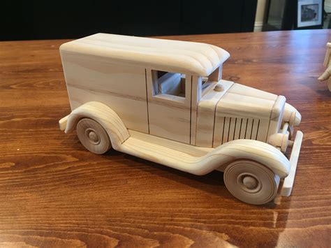 wooden handmade car. Model A Panel truck. toy cars trucks | Wooden toy ...