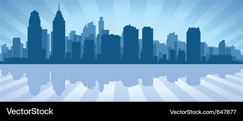 Philadelphia skyline Royalty Free Vector Image