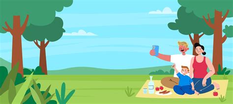 Interracial Family Picnic Background 9467892 Vector Art at Vecteezy