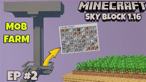 Making efficient mob farm - Minecraft skyblock episode 2 - YouTube