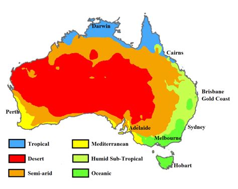 Australia’s climate. - Maps on the Web